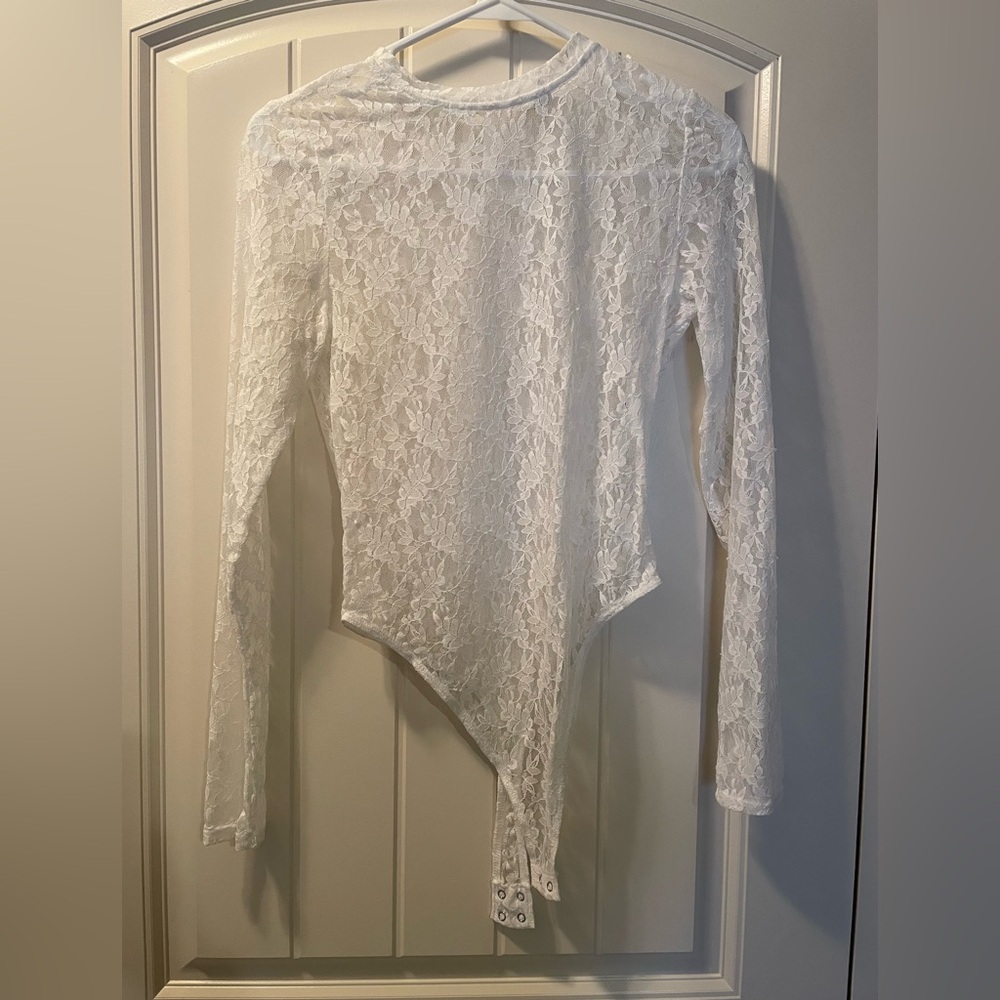 Bar III White Lace Top